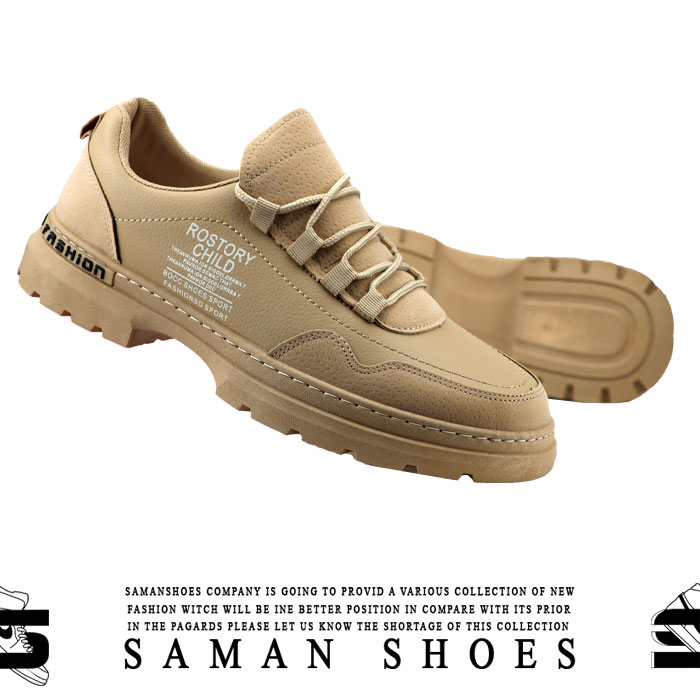 کفش و کتونی مردانه Rostory Child Fashion قهوه ای زیره کرم کد Mj36 از سامان شوزز کفش بانه