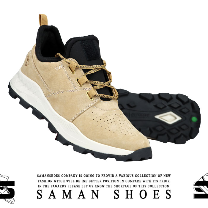 کفش و کتونی مردانه Skechers Riglen Albano خاکی زیره سفید کد S392 از سامان شوزز کفش بانه