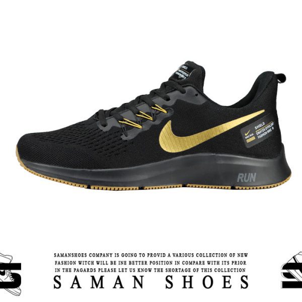 کفش و کتونی مردانه Nike Run Shield مشکی زیره زرد کد S407 از سامان شوزز کفش بانه