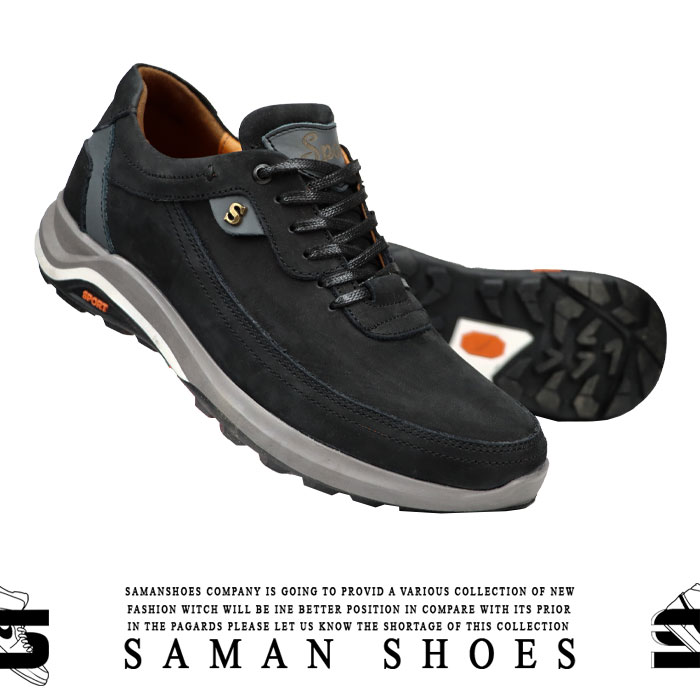 کفش و کتونی مردانه Men shoes Sport سیاهی زیره طوسی کد Sh38 از سامان شوزز کفش بانه