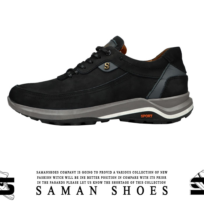 کفش و کتونی مردانه Men shoes Sport سیاهی زیره طوسی کد Sh38 از سامان شوزز کفش بانه