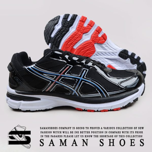 کتانی مردانه مدل اسیکس Asics مشکی با زیره رنگی